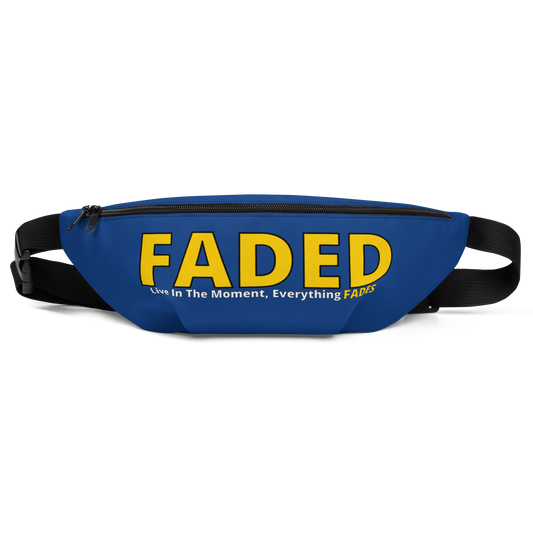 Faded (Yellow Logo) "Live In The Moment" Blue Fanny Pack