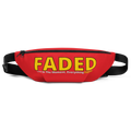 Faded (Yellow Logo) "Live In The Moment) Red Fanny Pack - Faded Fabrics