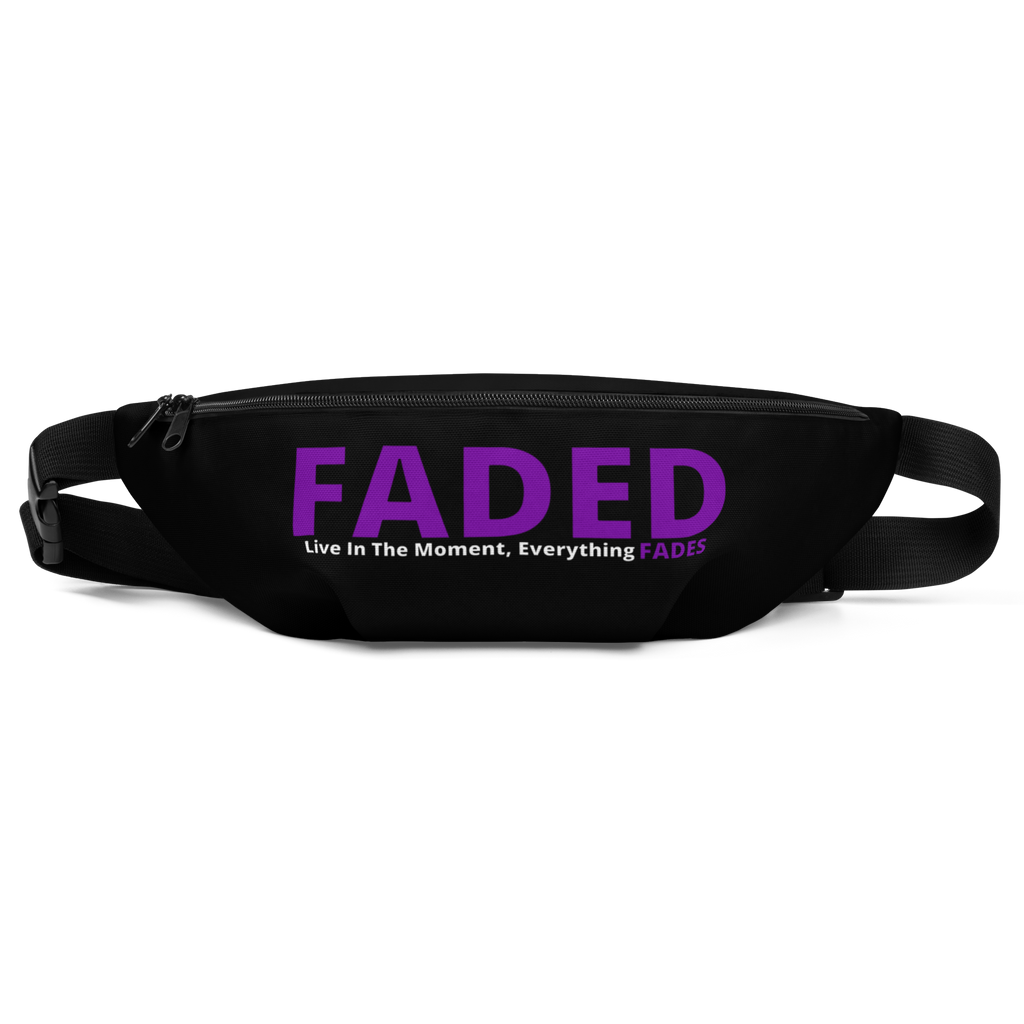 Faded (Purple Logo) “Live In The Moment” Black Fanny Pack