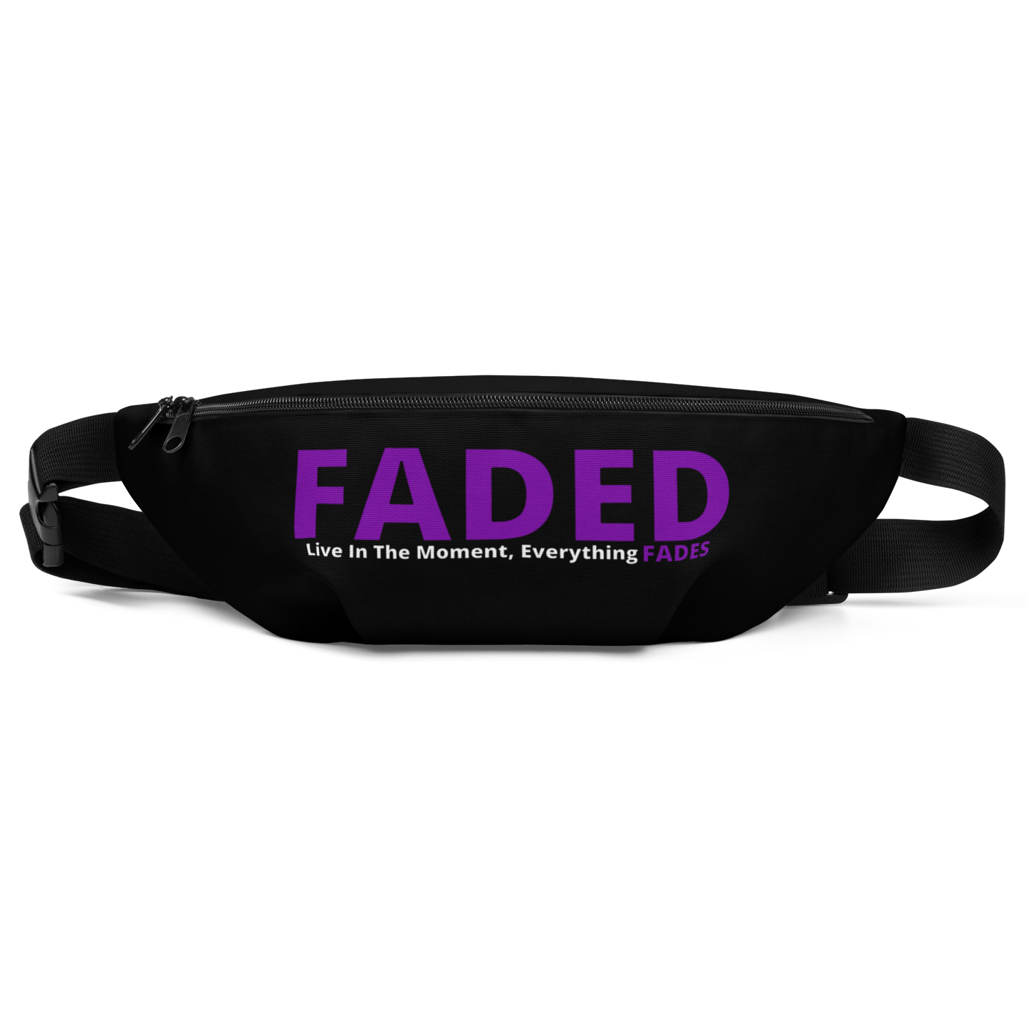 Faded (Purple Logo) “Live In The Moment” Black Fanny Pack