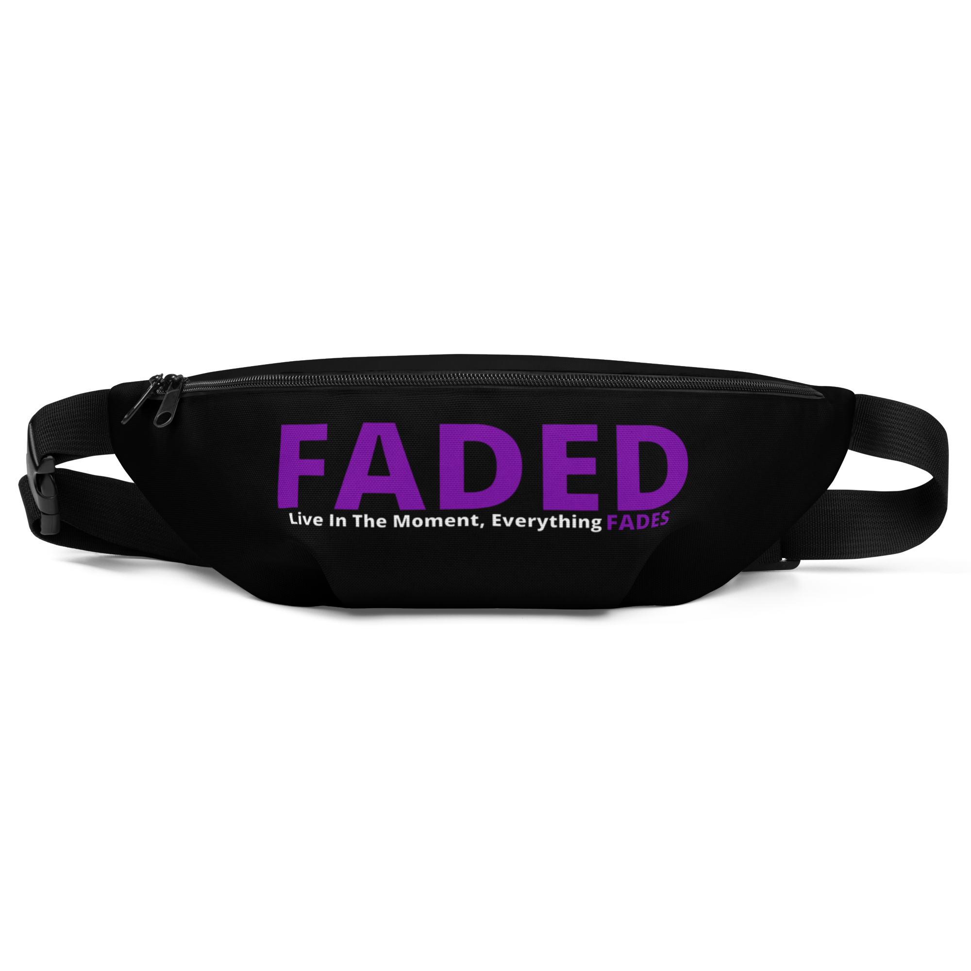 Faded (Purple Logo) “Live In The Moment” Black Fanny Pack