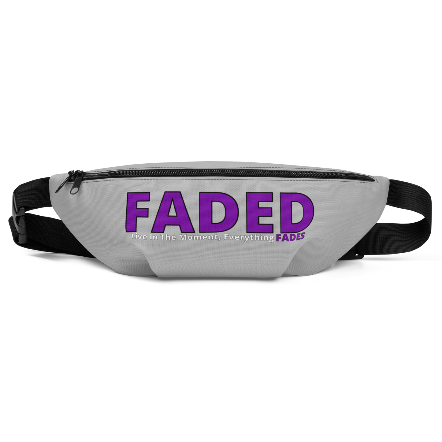 Faded (Purple Logo) “Live In The Moment” Grey Fanny Pack