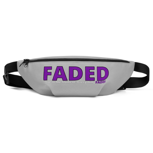 Faded (Purple Logo) “Live In The Moment” Grey Fanny Pack