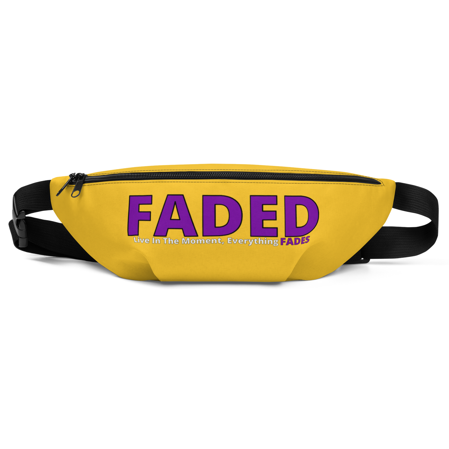 Faded (Purple Logo) "Live In The Moment" Yellow Fanny Pack