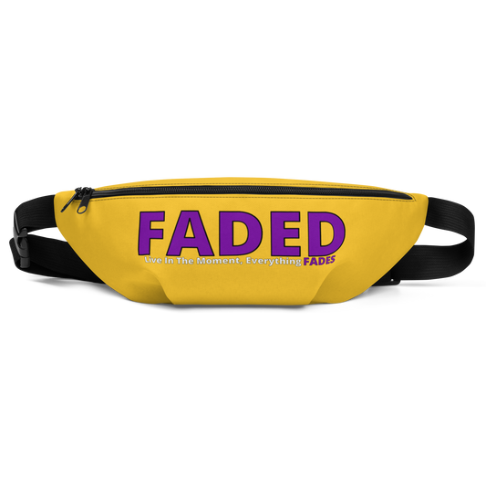 Faded (Purple Logo) "Live In The Moment" Yellow Fanny Pack