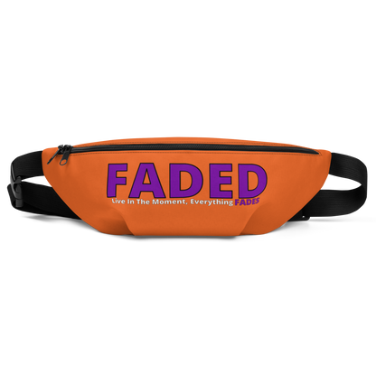 Faded (Purple Logo) "Live In The Moment" Orange Fanny Pack