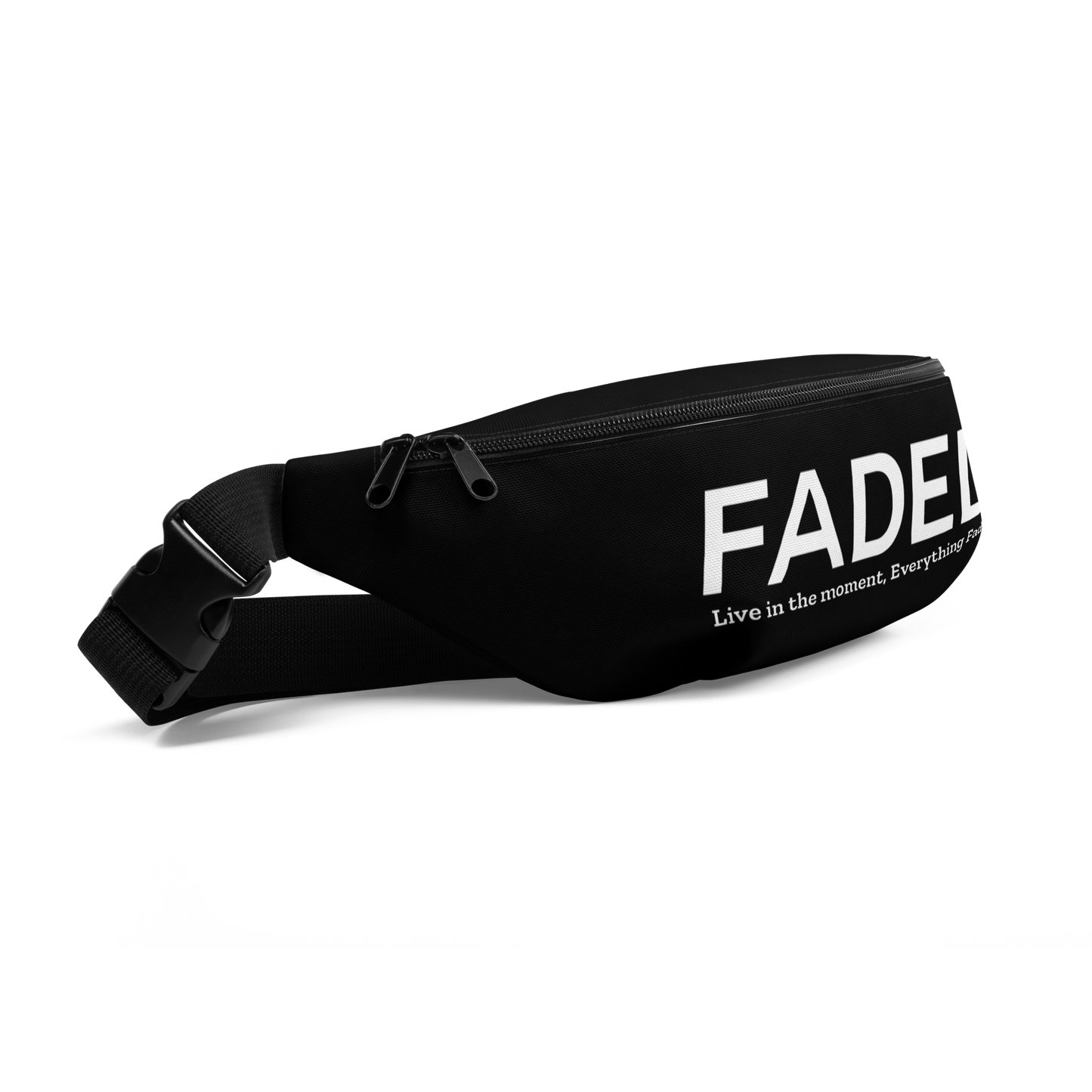 Faded "Live In The Moment" Black Fanny Pack