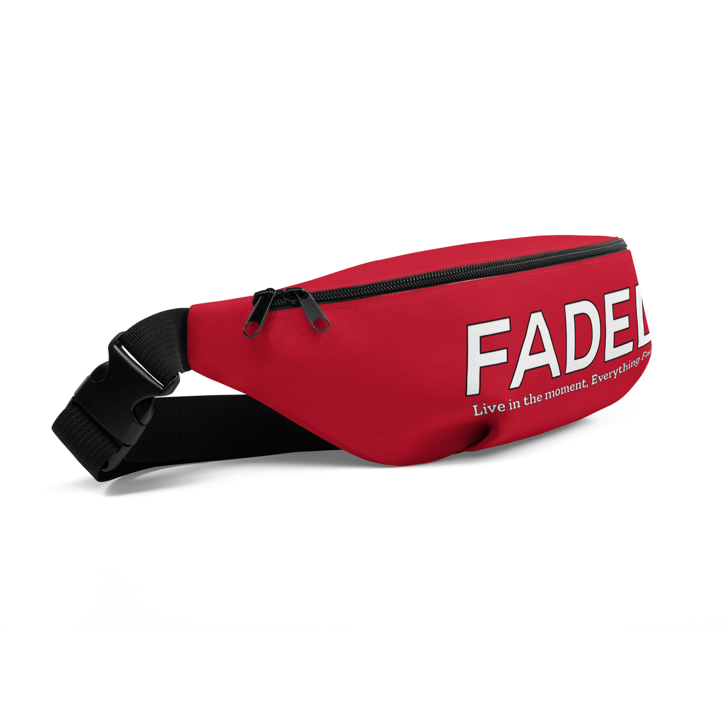 Faded "Live In The Moment" Red Fanny Pack