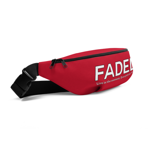 Faded "Live In The Moment" Red Fanny Pack - Faded Fabrics