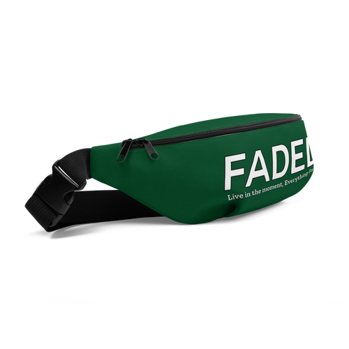 Faded "Live In The Moment" Green Fanny Pack - Faded Fabrics