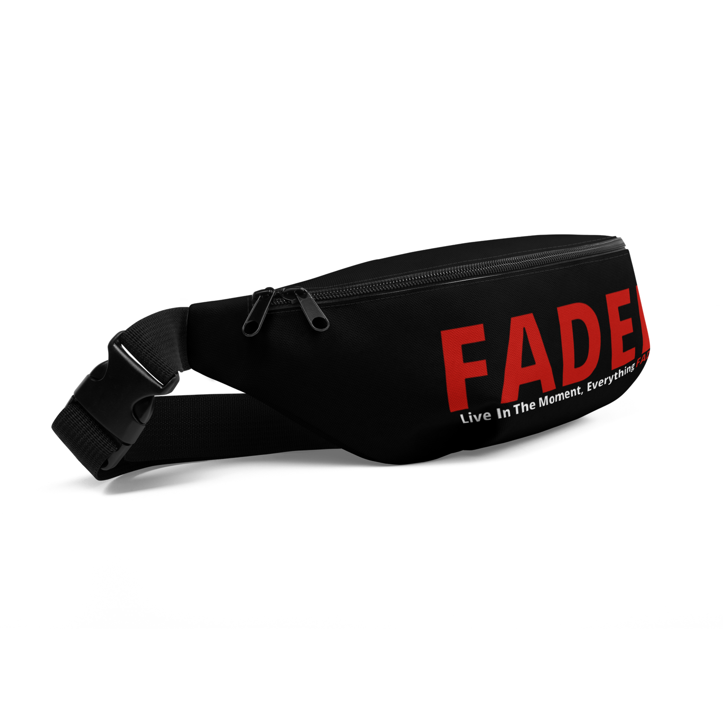 Faded (Red Logo) "Live In The Moment" Black Fanny Pack