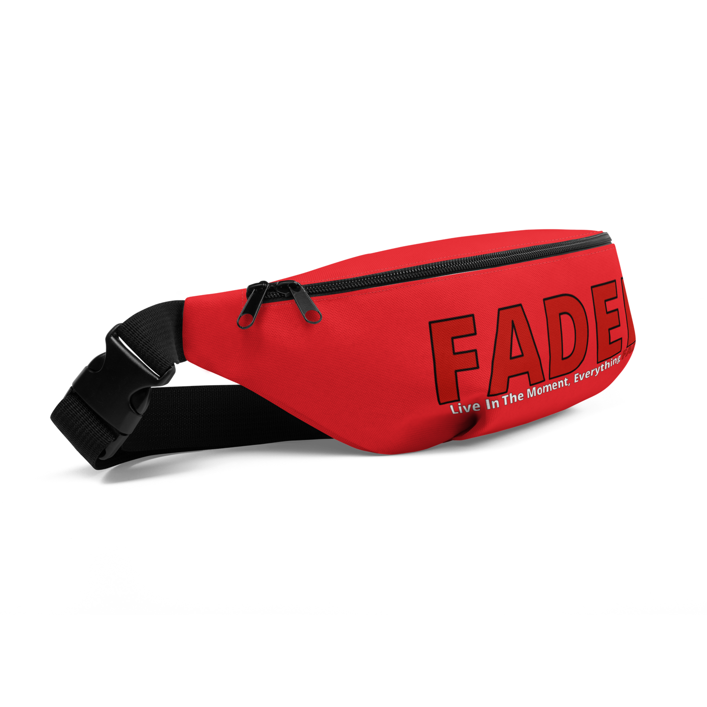 Faded (Red Logo) "Live In The Moment" Red Fanny Pack