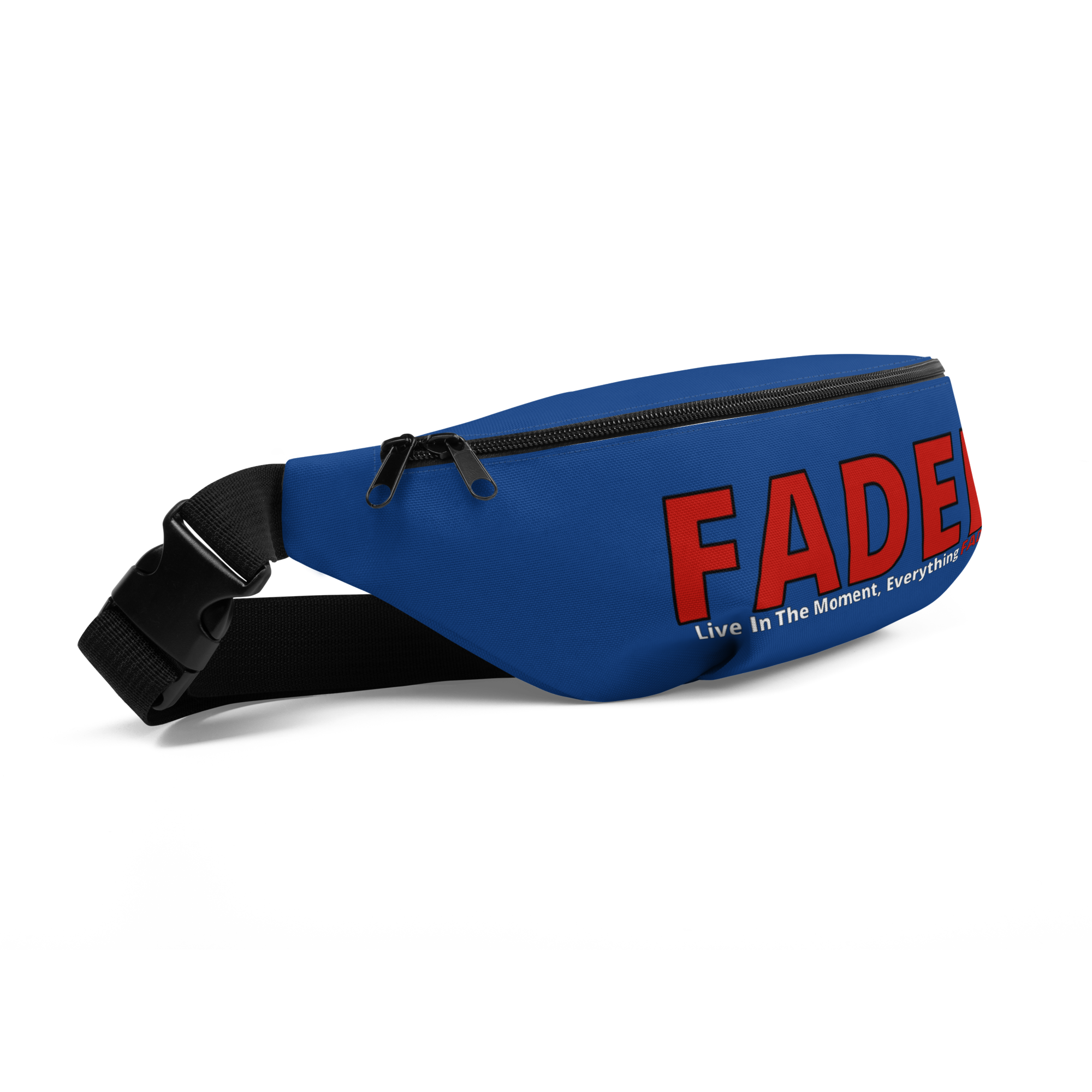 Faded (Red Logo) "Live In The Moment" Blue Fanny Pack