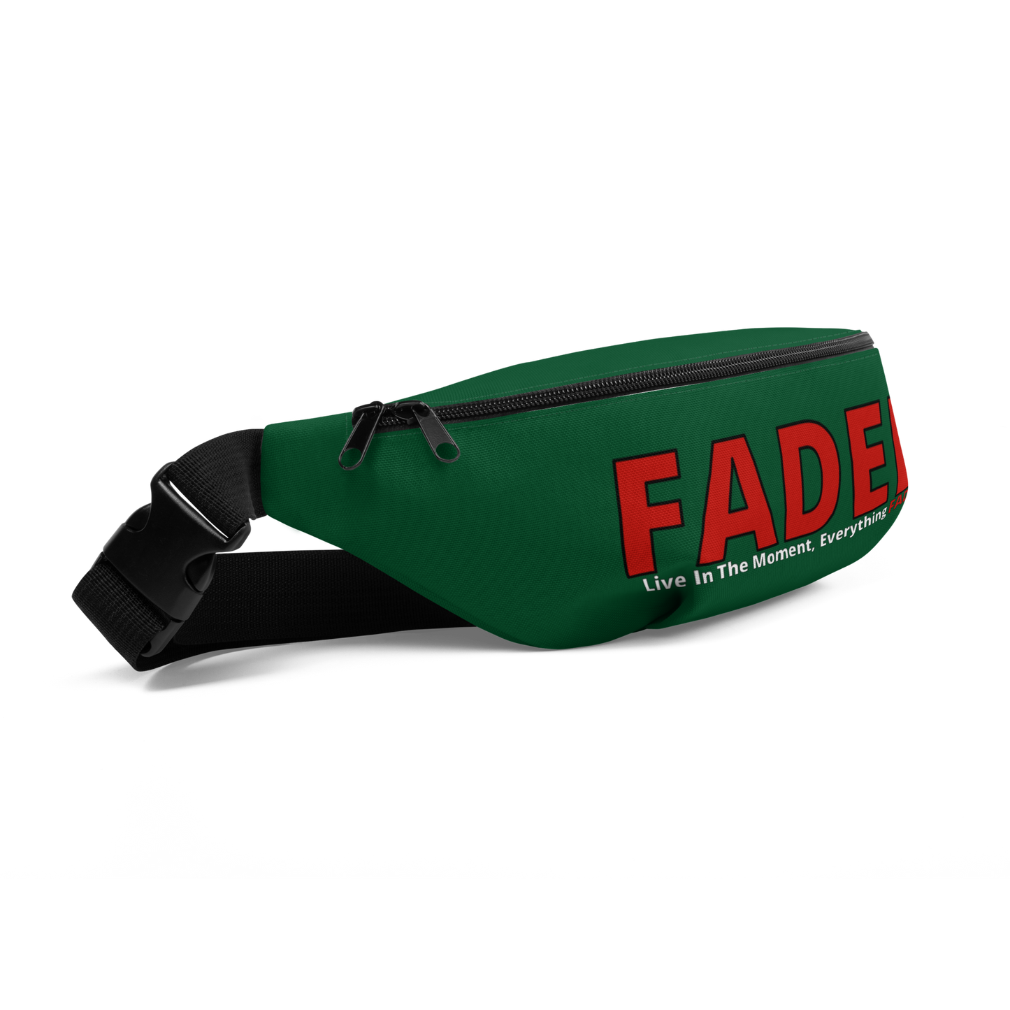 Faded (Red Logo) "Live In The Moment" Green Fanny Pack