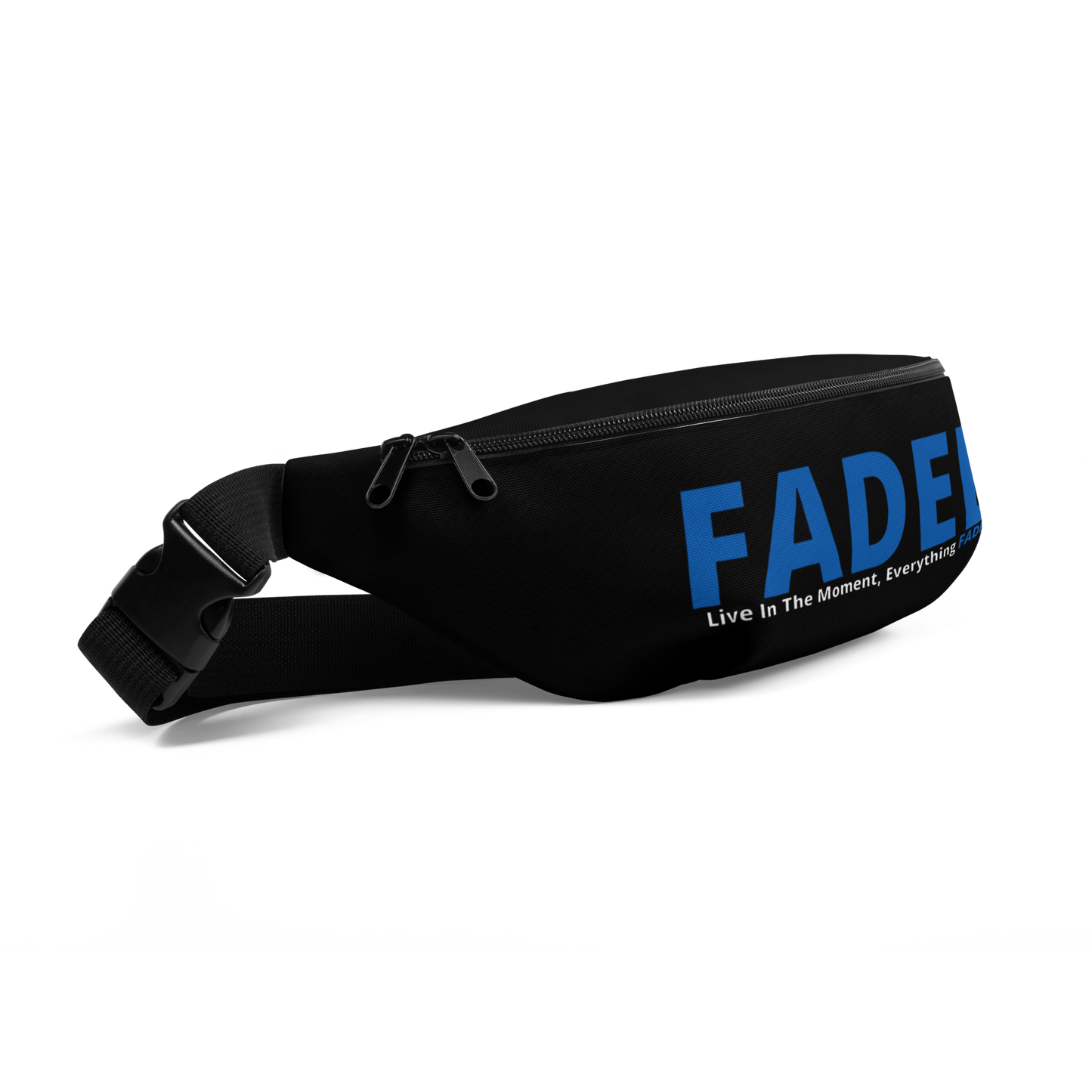 Faded (Blue Logo) Black Fanny Pack