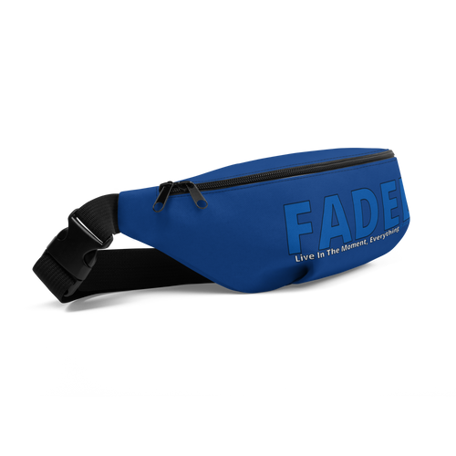 Faded (Blue Logo) "Live In The Moment" Blue Fanny Pack - Faded Fabrics