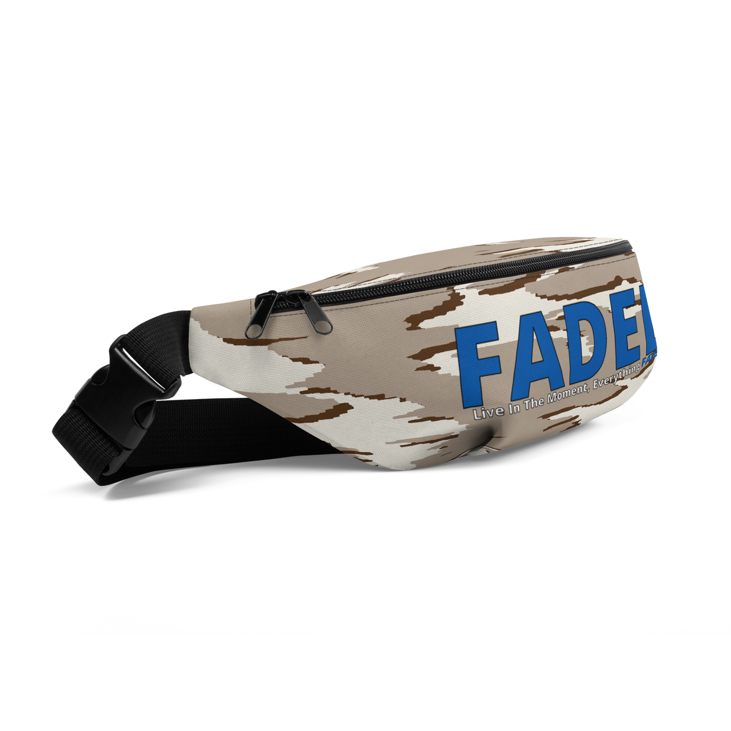 Faded (Blue Logo) "Live In The Moment" Camo Fanny Pack