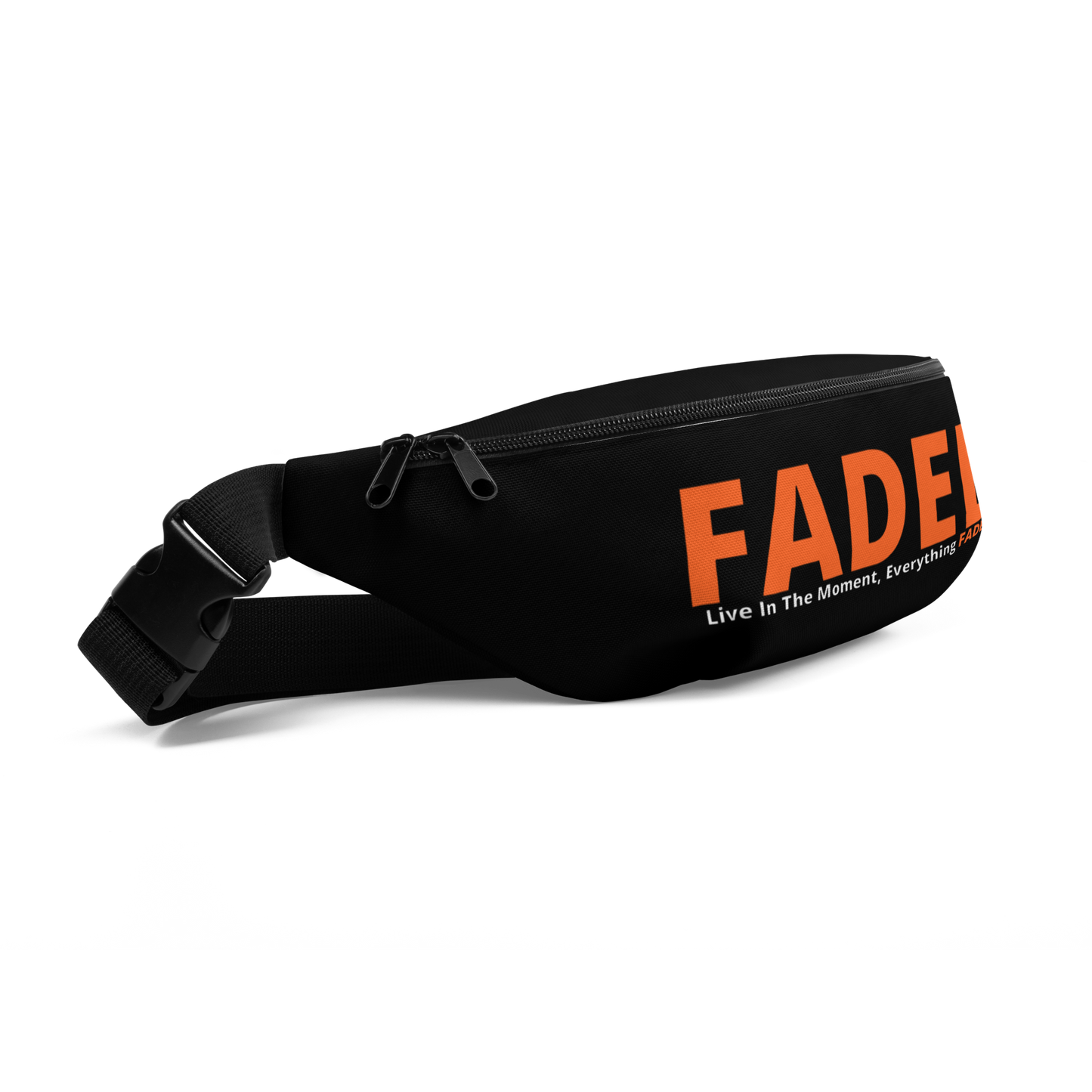 Faded (Orange Logo) "Live In The Moment" Black Fanny Pack