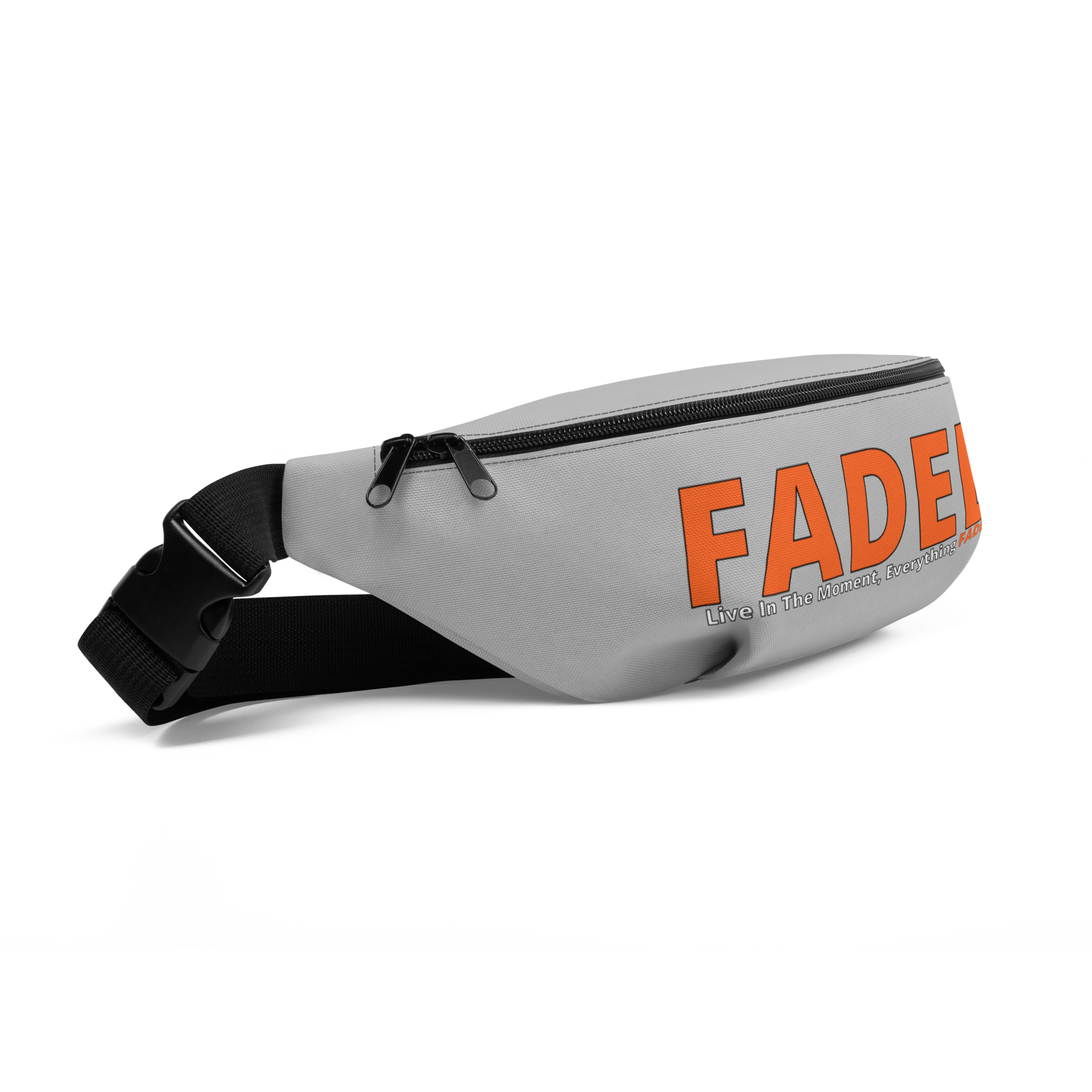 Faded (Orange Logo) "Live In The Moment" Grey Fanny Pack