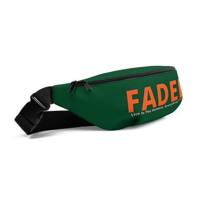 Faded (Orange Logo) "Live In The Moment" Forest Green Fanny Pack