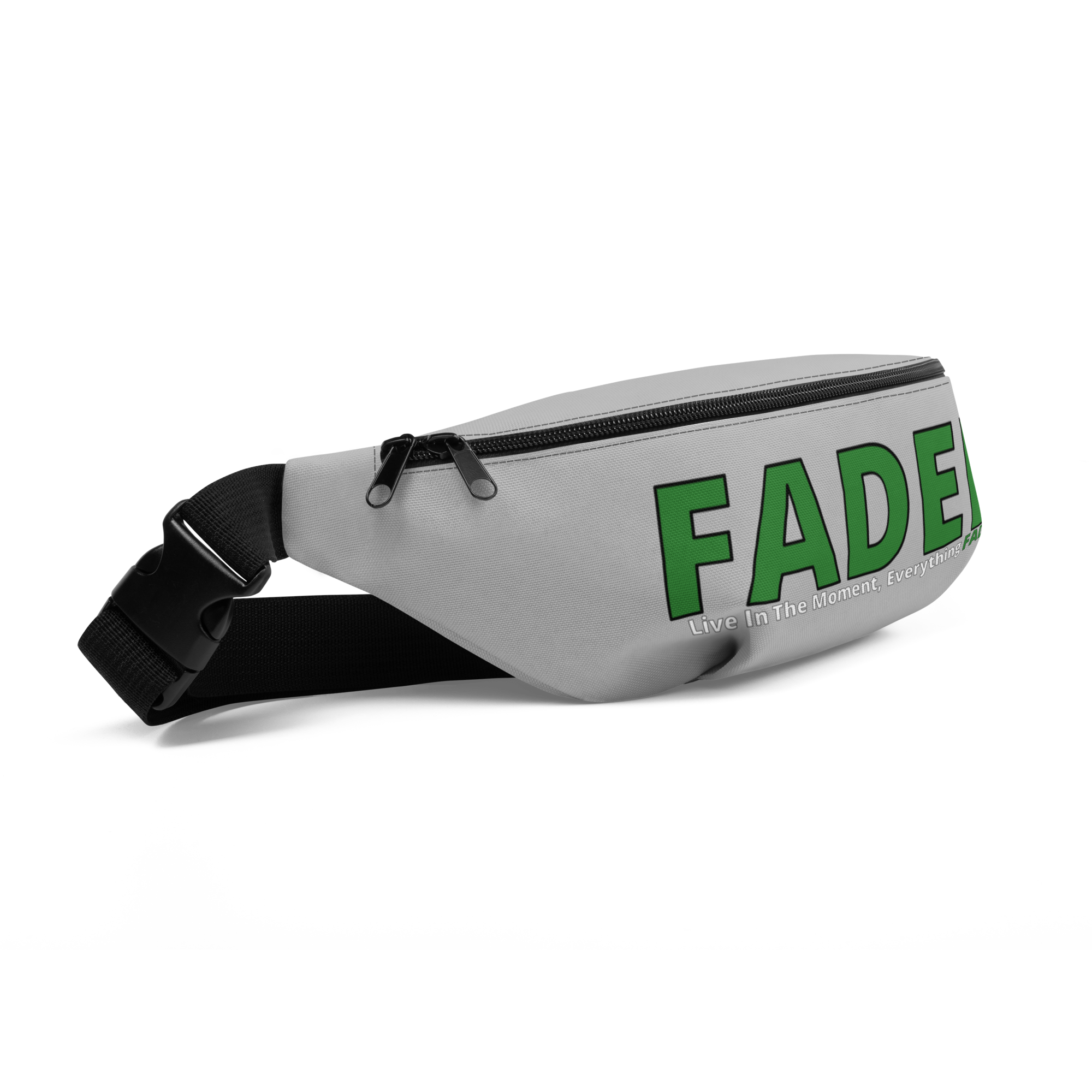Faded (Green Logo) Grey Fanny Pack
