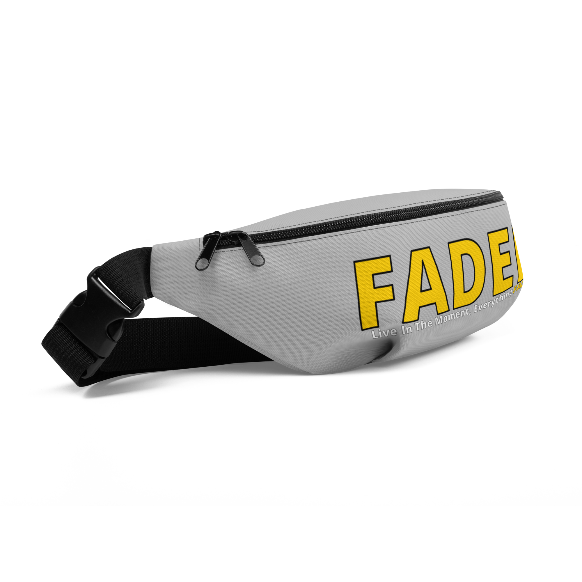 Faded (Yellow Logo) “Live In The Moment" Grey Fanny Pack