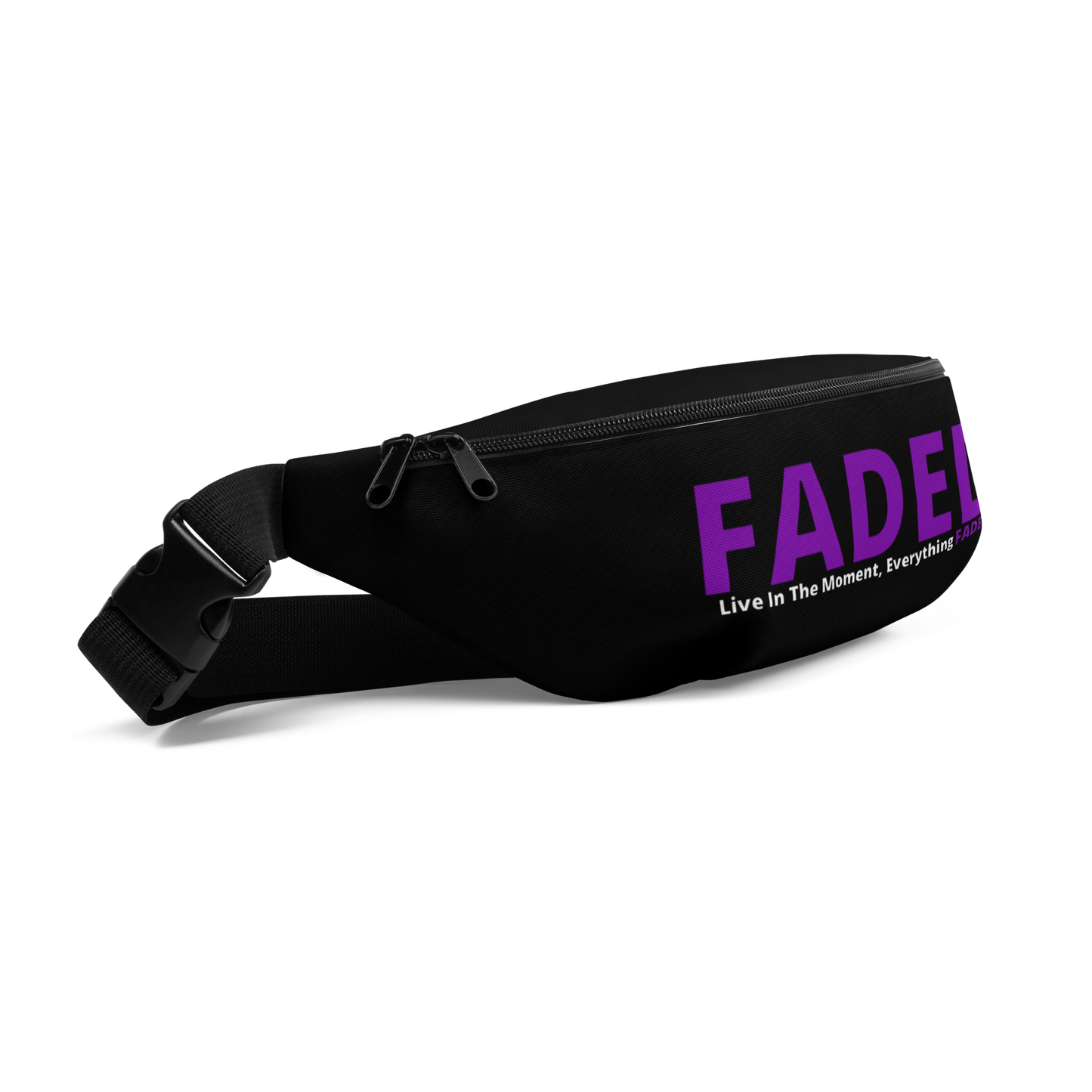 Faded (Purple Logo) “Live In The Moment” Black Fanny Pack