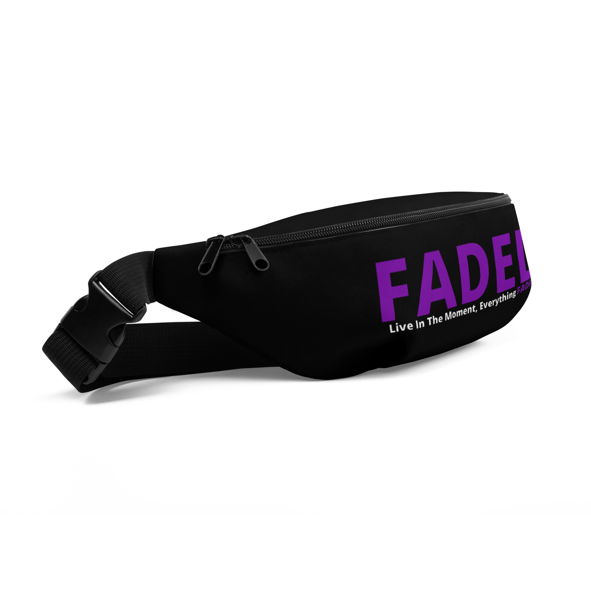 Faded (Purple Logo) “Live In The Moment” Black Fanny Pack