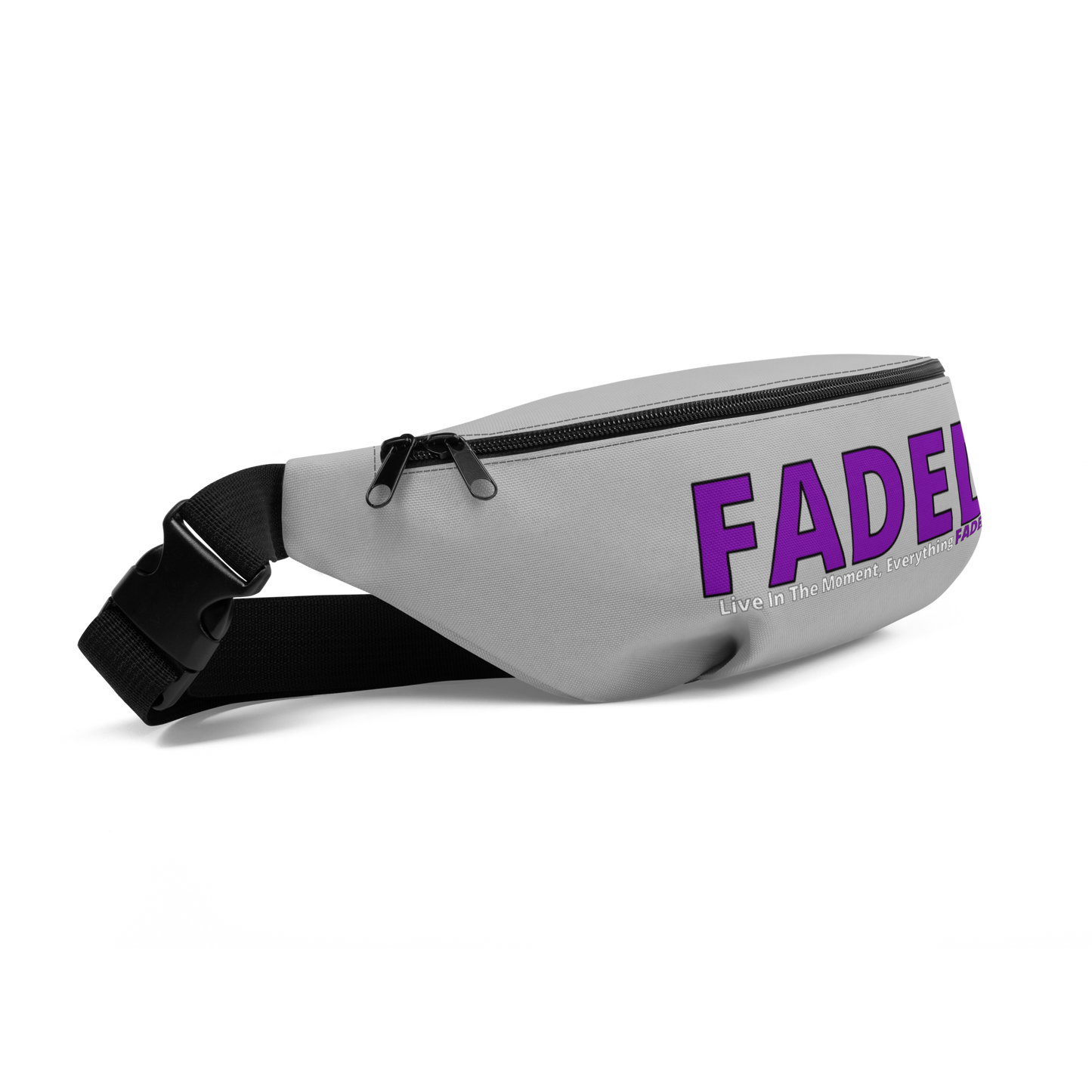 Faded (Purple Logo) “Live In The Moment” Grey Fanny Pack