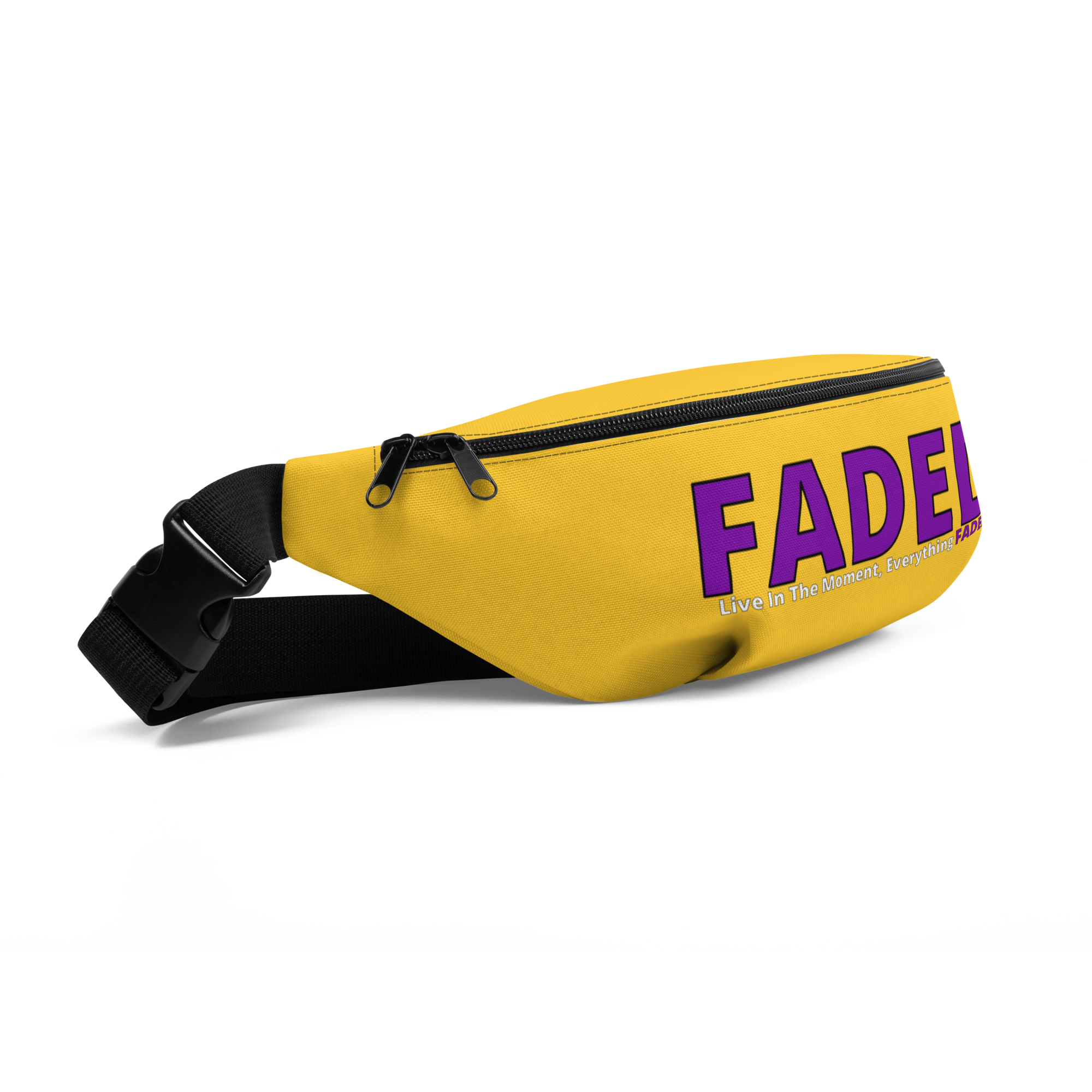 Faded (Purple Logo) "Live In The Moment" Yellow Fanny Pack