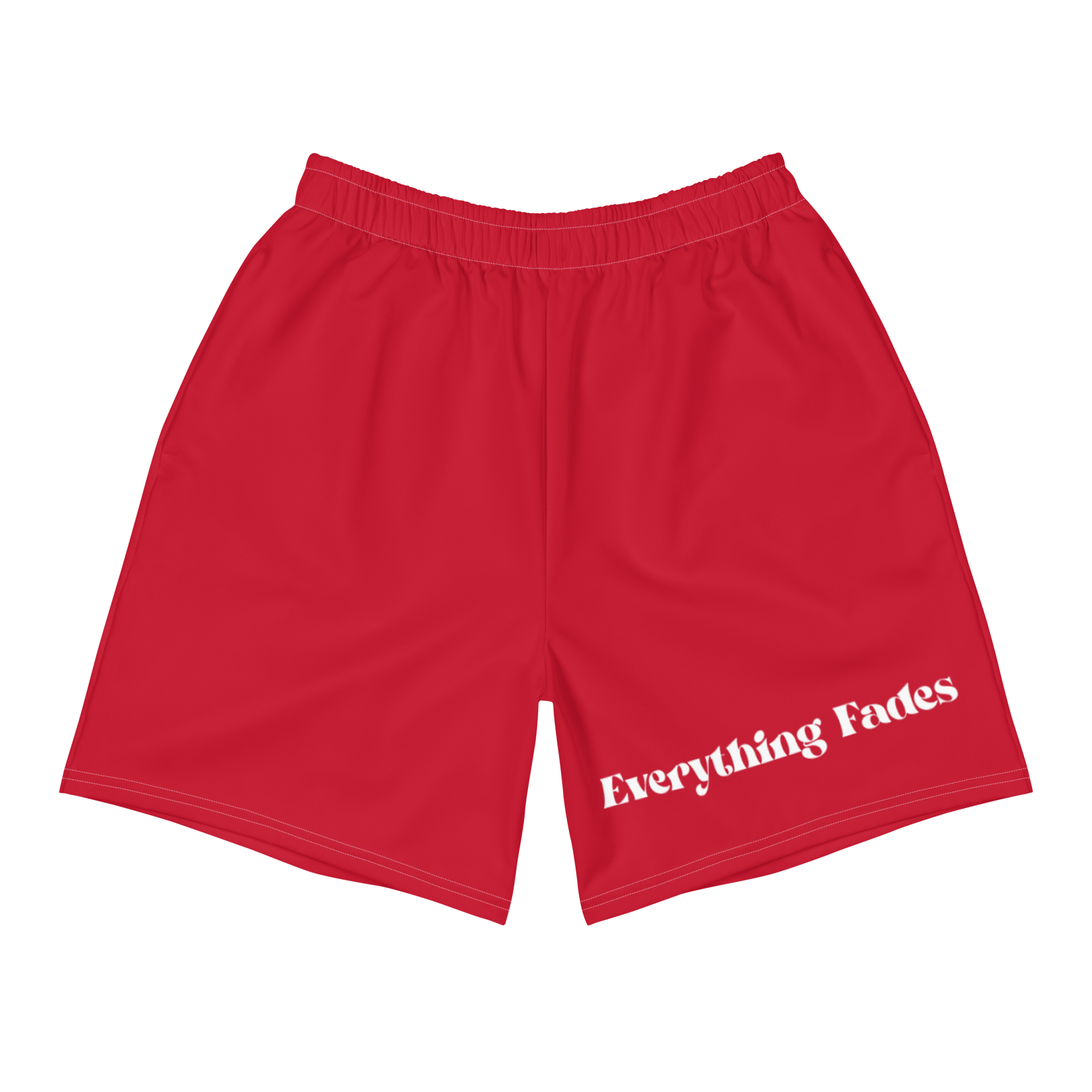 Unisex "Everything Fades" Athletic Shorts (RED)