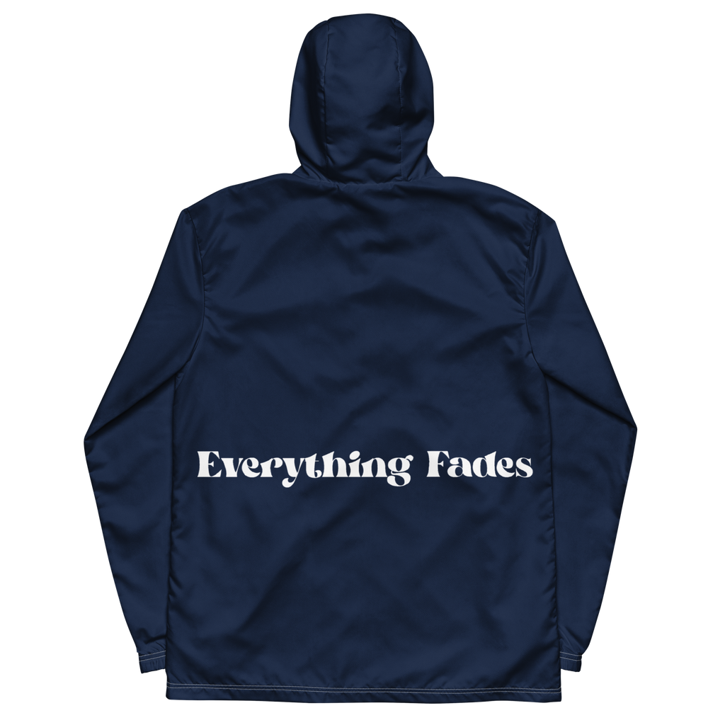 Unisex "Everything Fades" Windbreaker (Navy)