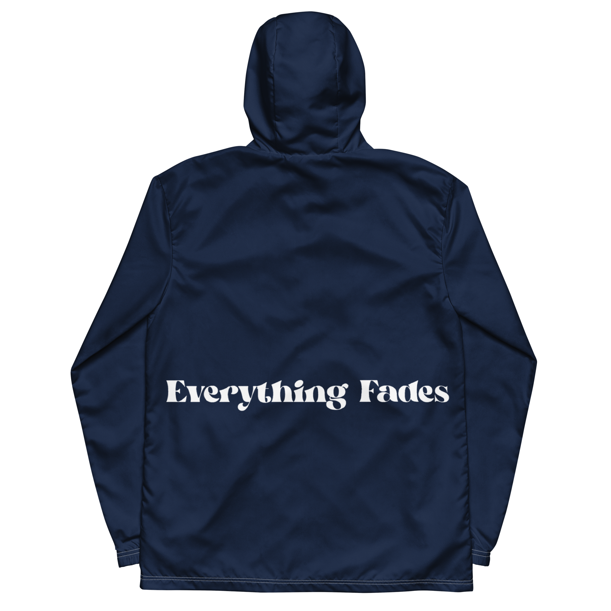 Unisex "Everything Fades" Windbreaker (Navy)