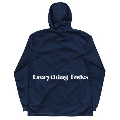 Unisex "Everything Fades" Windbreaker (Navy)