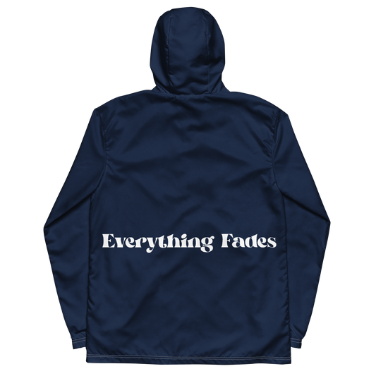 Unisex "Everything Fades" Windbreaker (Navy)