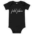 White Faded Fabrics Logo Baby Short Sleeve One Piece - Faded Fabrics