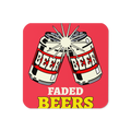 Faded Beers Cork-back coaster - Faded Fabrics