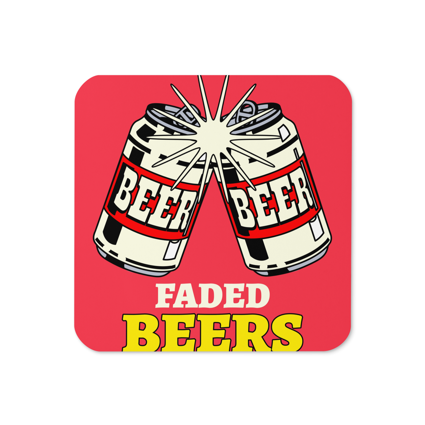 Faded Beers Cork-back coaster