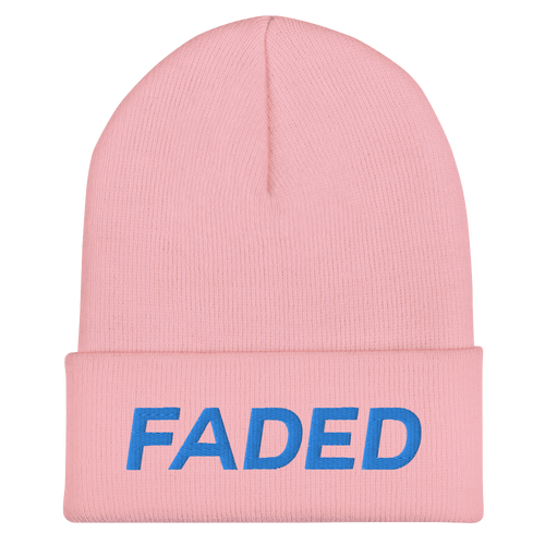 Faded (Aqua/Teal) Cuffed Beanie - Faded Fabrics