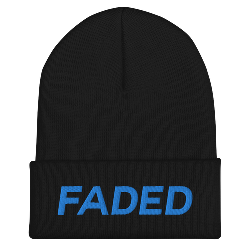 Faded (Aqua/Teal) Cuffed Beanie - Faded Fabrics