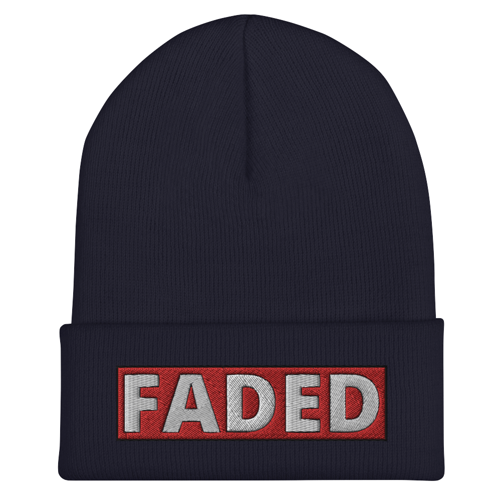 The iconic “Faded” box logo beanie