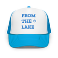 From The Lake (Baby Blue Embroidery) Foam Trucker Hat - Faded Fabrics