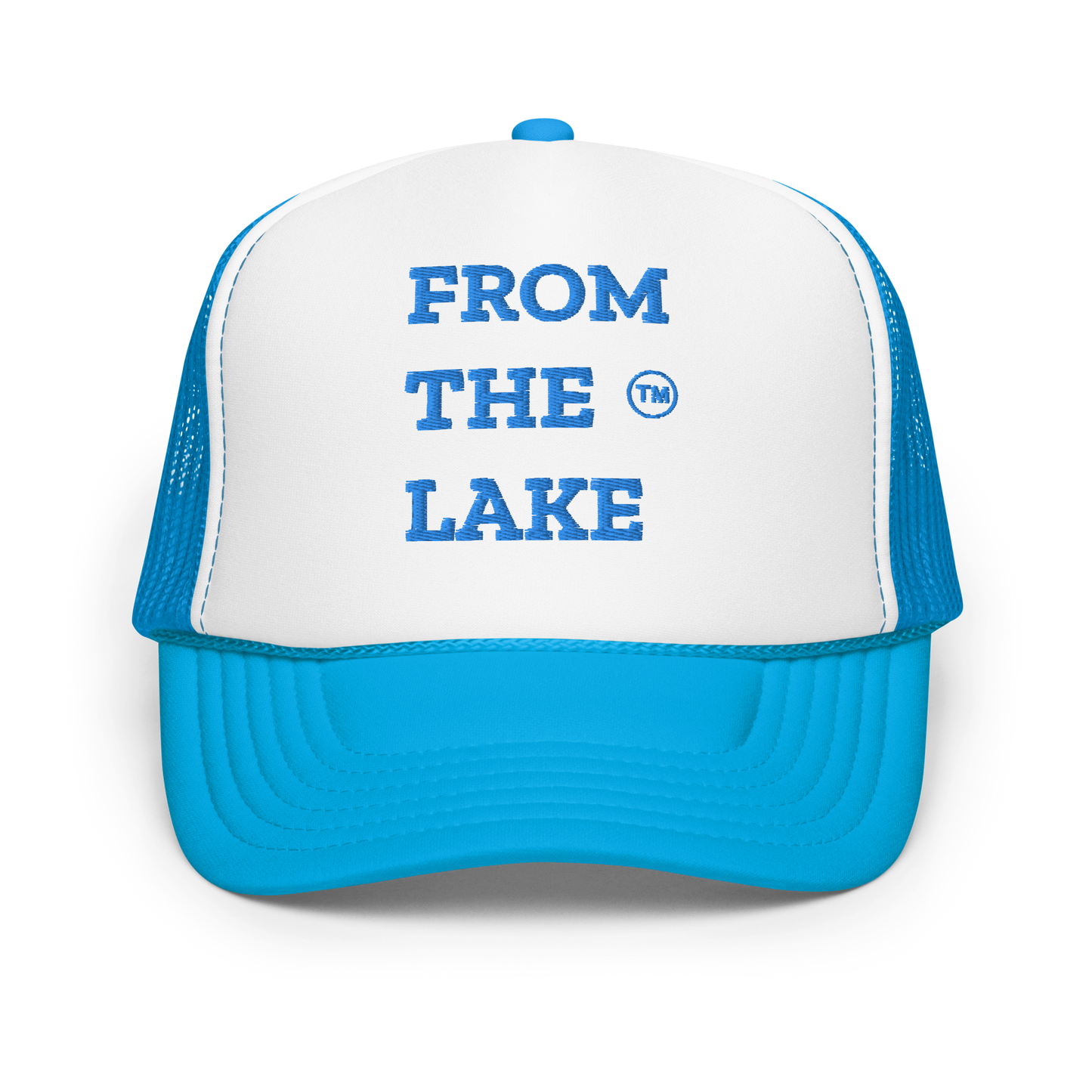 From The Lake (Baby Blue Embroidery) Foam Trucker Hat