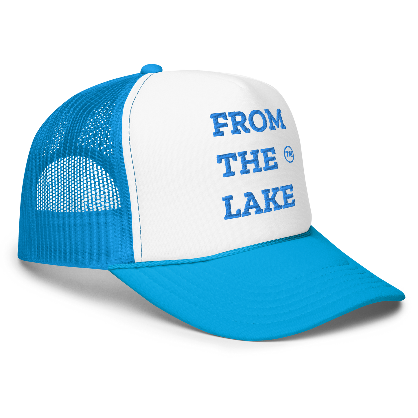 From The Lake (Baby Blue Embroidery) Foam Trucker Hat