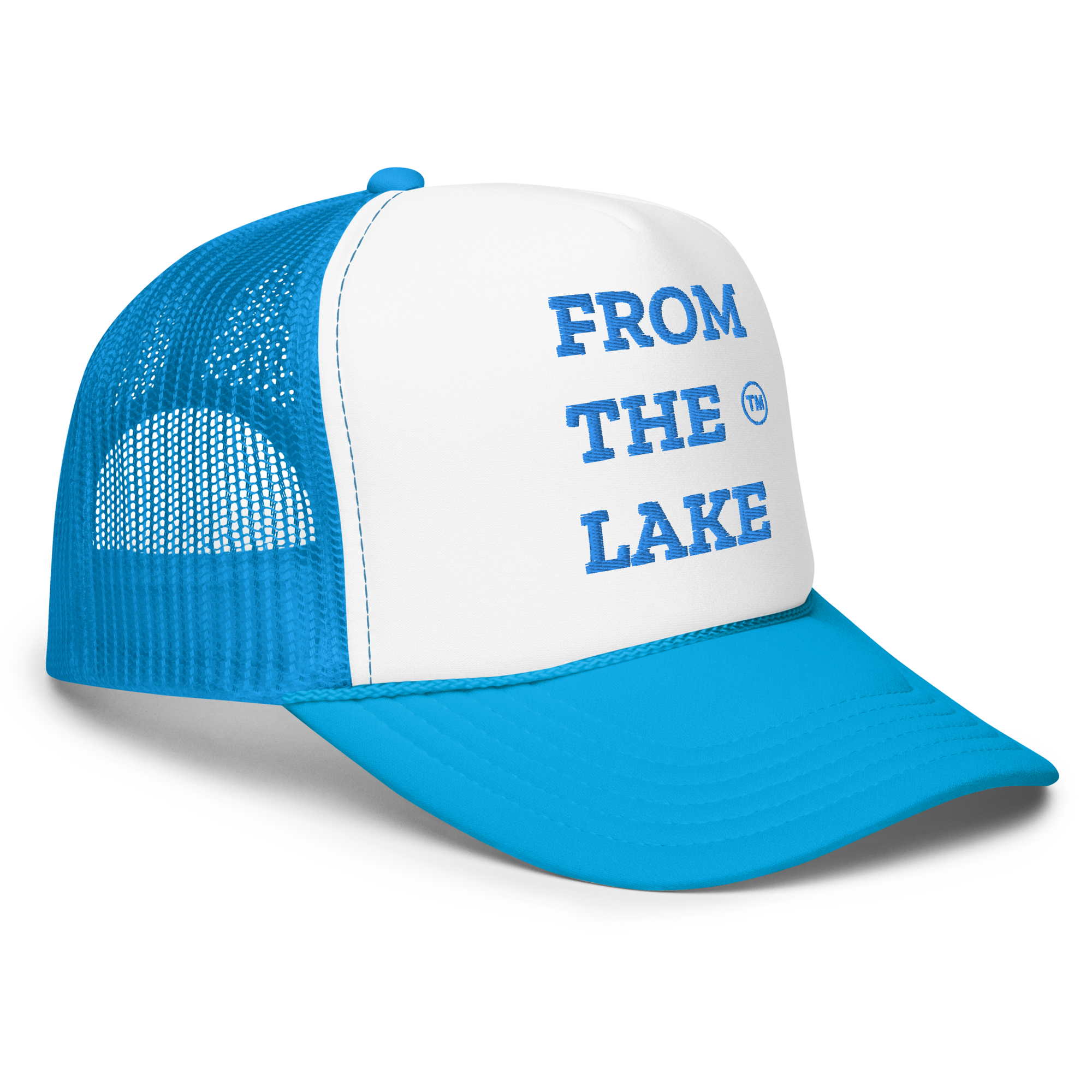 From The Lake (Baby Blue Embroidery) Foam Trucker Hat