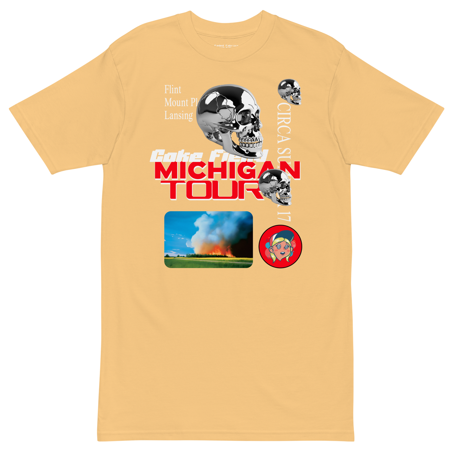 Cake Fiend Michigan Tour Heavyweight Premium Oversized Tee