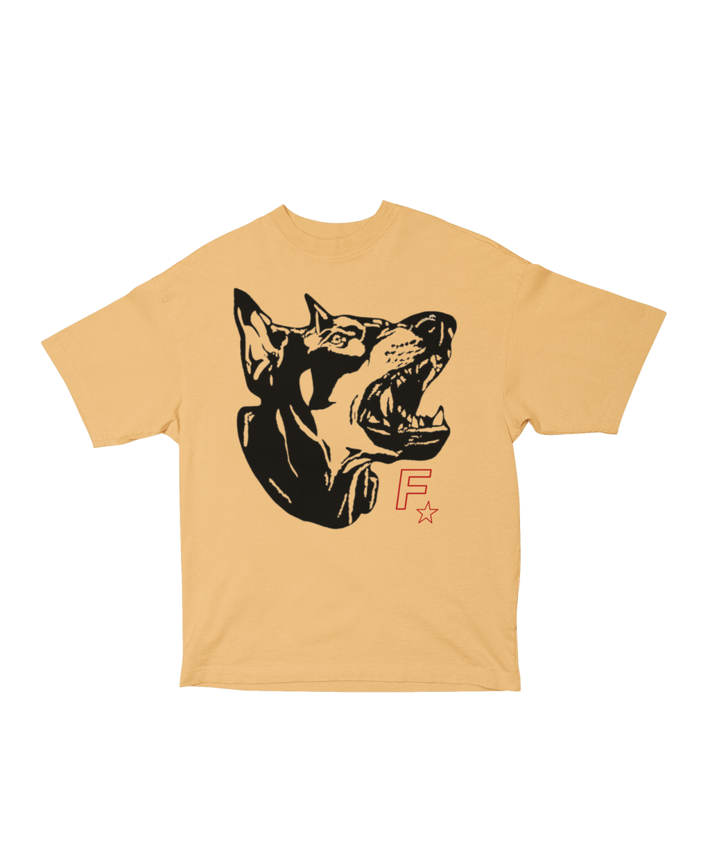 Faded Doberman Red Logo Premium Heavyweight Tee