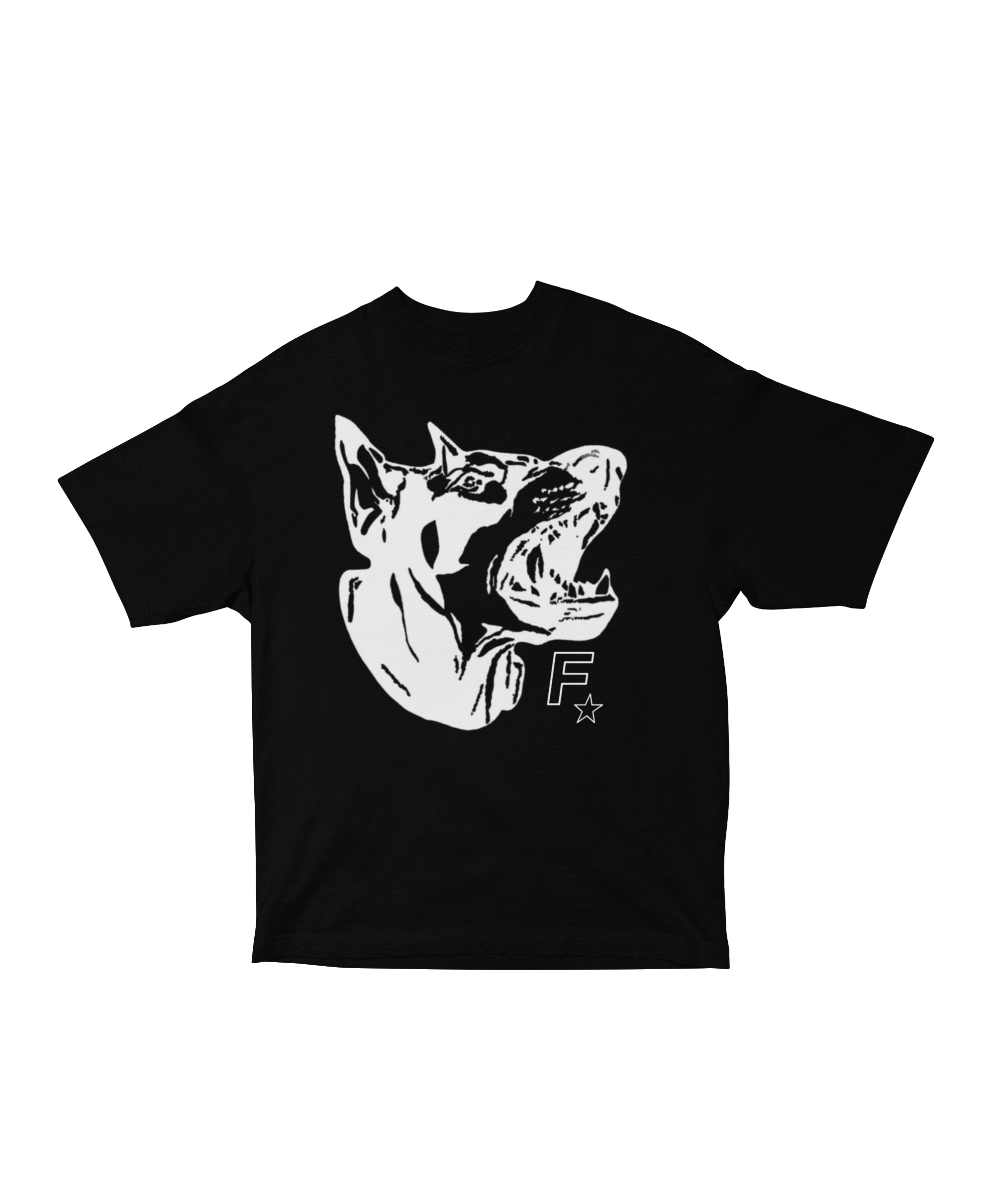 Faded Doberman White Logo Premium Heavyweight Tee