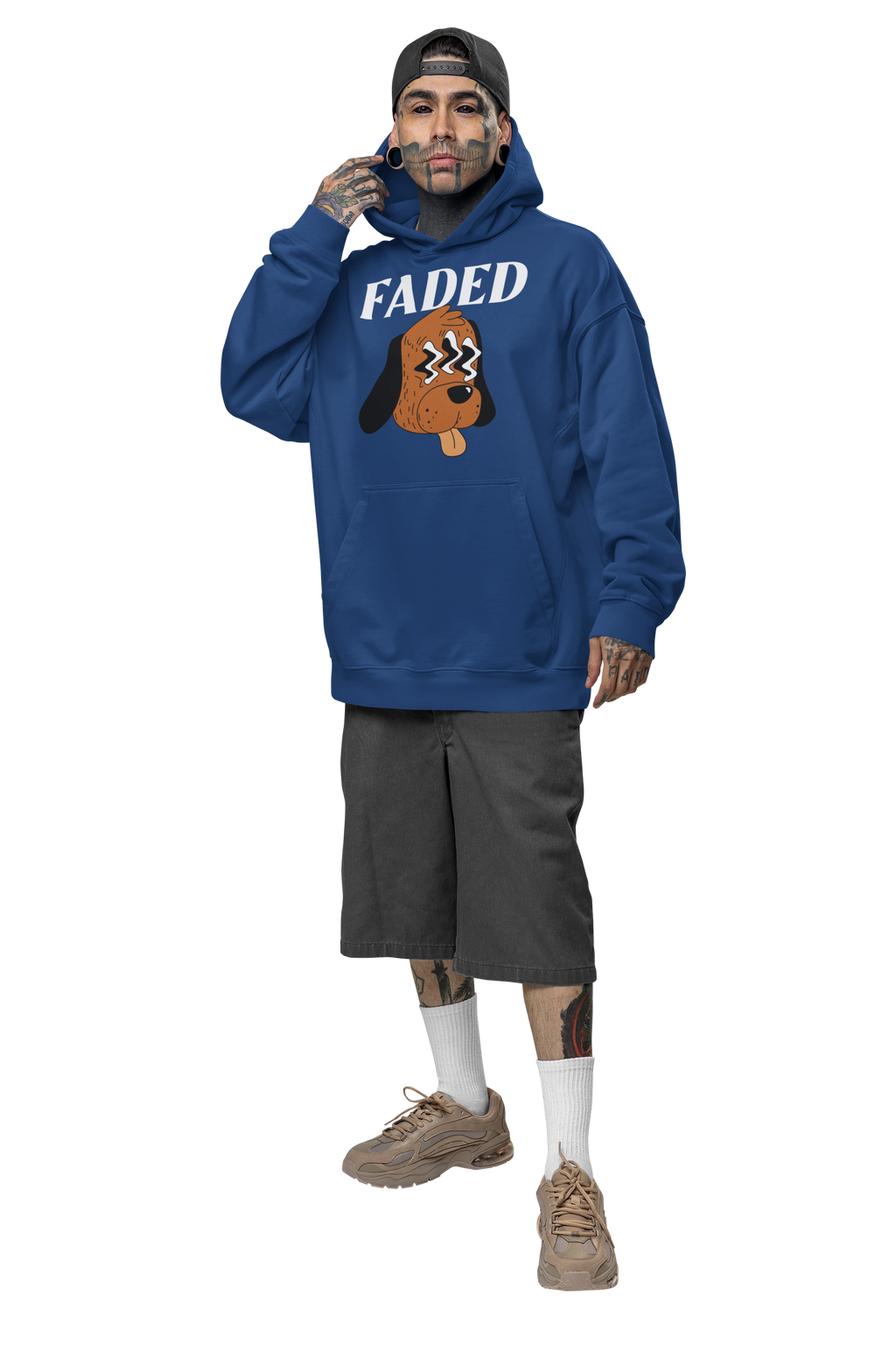 Faded FATD (White Logo) Oversized Hoodie