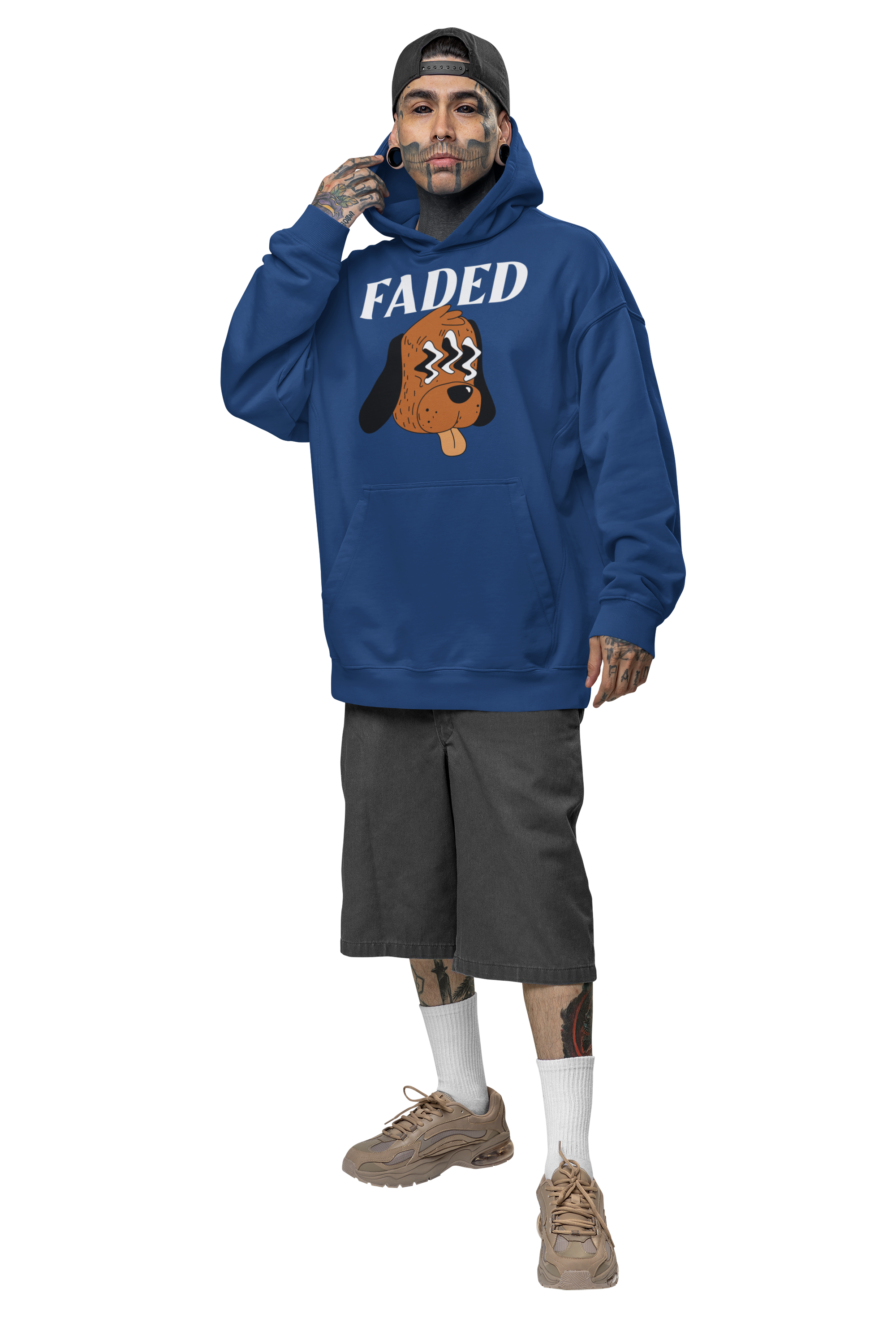 Faded FATD (White Logo) Oversized Hoodie